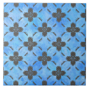 Bronze Flowers Ceramic Tile
