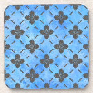 Bronze Flowers Plastic Coaster