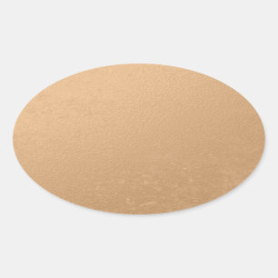 Bronze Foil Printed Oval Sticker