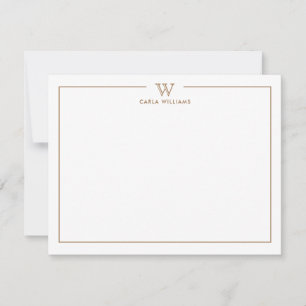 Bronze Formal Classic Family Monogram Minimal Card
