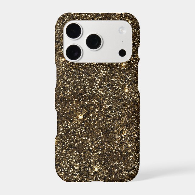 Bronze Glitter iPhone Case (Back)
