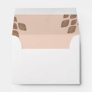 Bronze Glitter Peach Joy Xmas Matching Envelope