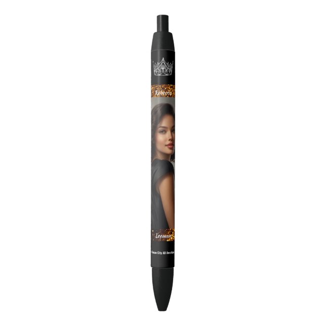 Bronze Glitz Custom Pageant Autograph Pen (Front Vertical)