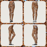 Bronze Glitzy Golden Sparkle Glam Leggings<br><div class="desc">Sparkling golden chips of glass is the image used on these brillant glam leggings with their unique and chic bronze colour. These leggings are bold and edgy. This image is original photography by JLW_PHOTOGRAPHY.</div>