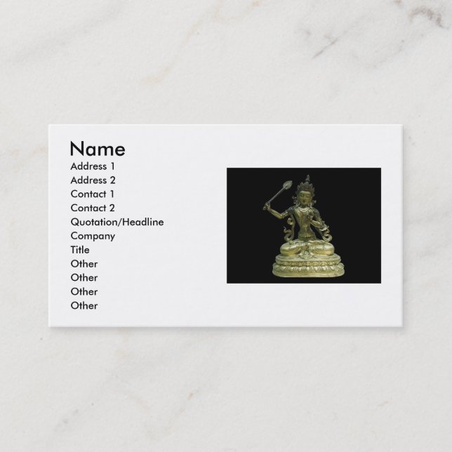 Bronze Goddess Business Card (Front)