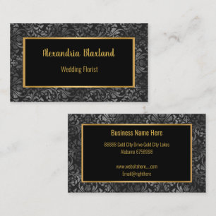 BRONZE GOLD BLACK VINTAGE BUSINESS CARD