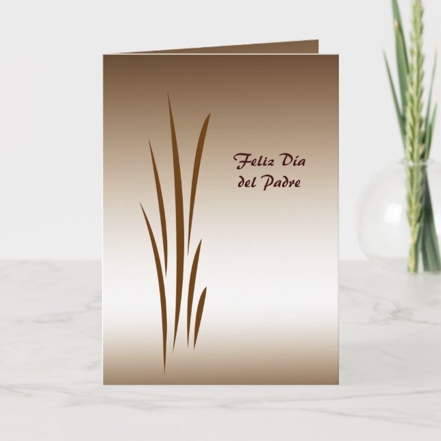 Bronze Grass Dias del Padre Card (Front)