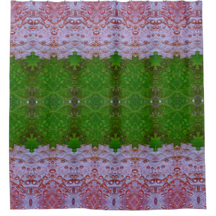 Bronze & Green Leaves Ikat