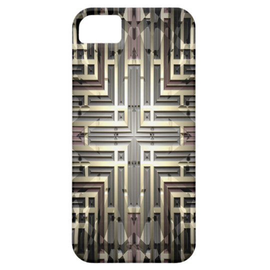 Bronze Grid iPhone SE/5/5S Barely There Case