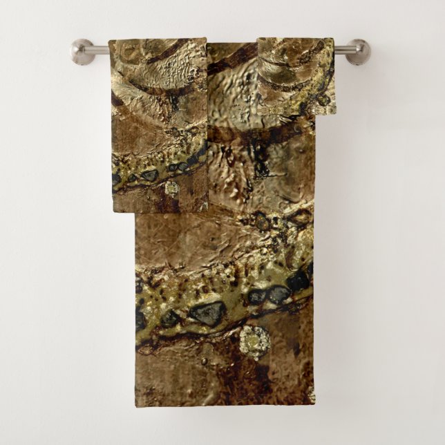 Bronze Griffins by Deprise Bath Towel Set (Insitu)