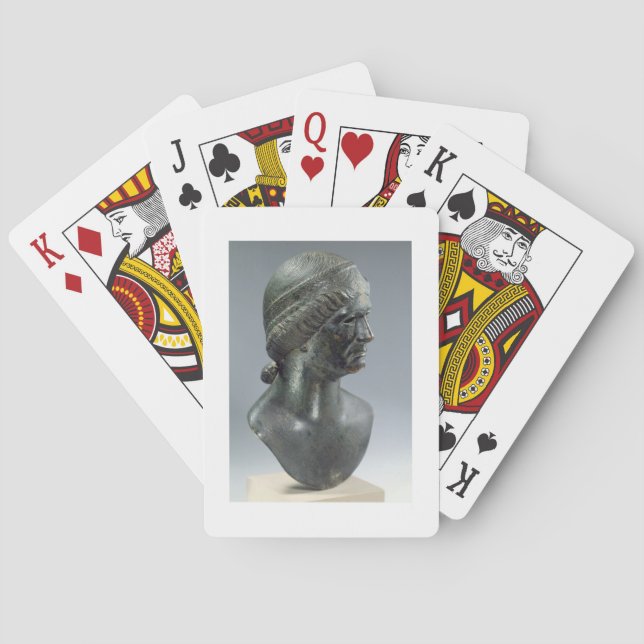 Bronze head of a woman, sometimes identified as Ma Playing Cards (Back)