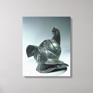 Bronze helmet of Thracian gladiator, Roman, 1st ce Canvas Print