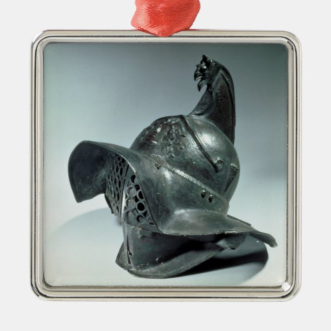 Bronze helmet of Thracian gladiator, Roman, 1st ce Metal Ornament (Front)