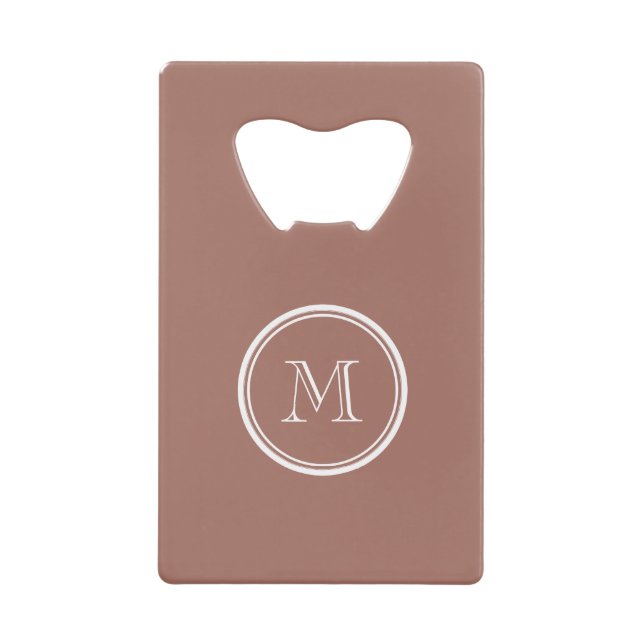Bronze High End Coloured Monogram Wallet Bottle Opener (Front)