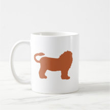 Bronze Lion Zodiac Silhouette Mug – Warm Leo