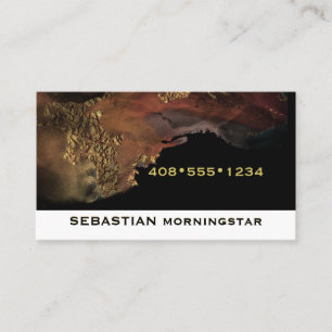 Bronze Liquid Alcohol Ink Agate Business Card