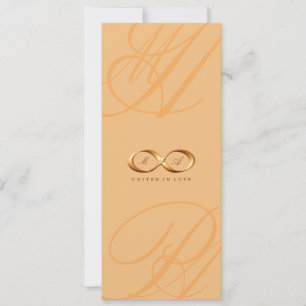 Bronze Love Infinity Hand Clasp Wedding Invite