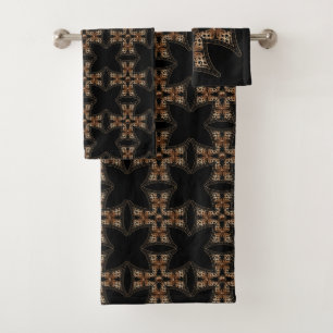 Bronze Maltese Cross Bath Towel Set