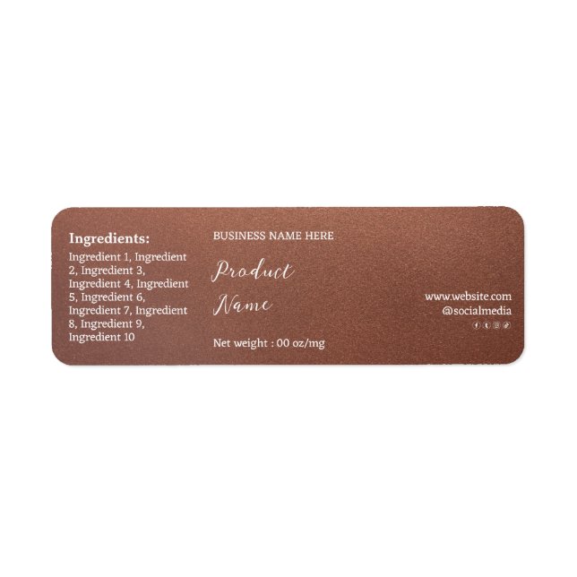 Bronze Marque Nom Produit Enveloppe Jar Produit Ét (Devant)