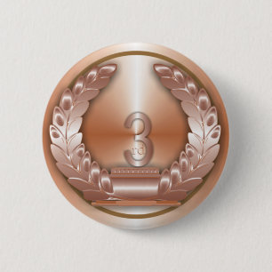Bronze Medal 2 Inch Round Button