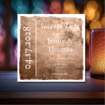 Bronze Metallic Elegant Save the Date