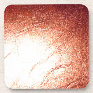 Bronze Metallic Leather Coaster