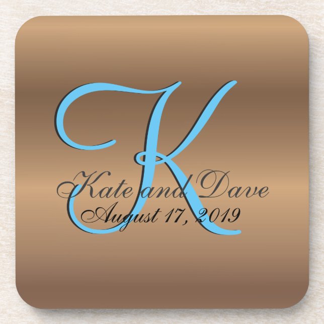 Bronze Monogram Amazing Fab Coaster (Front)