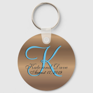 Bronze Monogram Amazing Fab Keychain