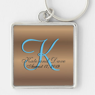 Bronze Monogram Amazing Fab Keychain