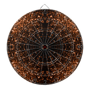 Bronze orange brown copper faux glitters sparkles dartboard