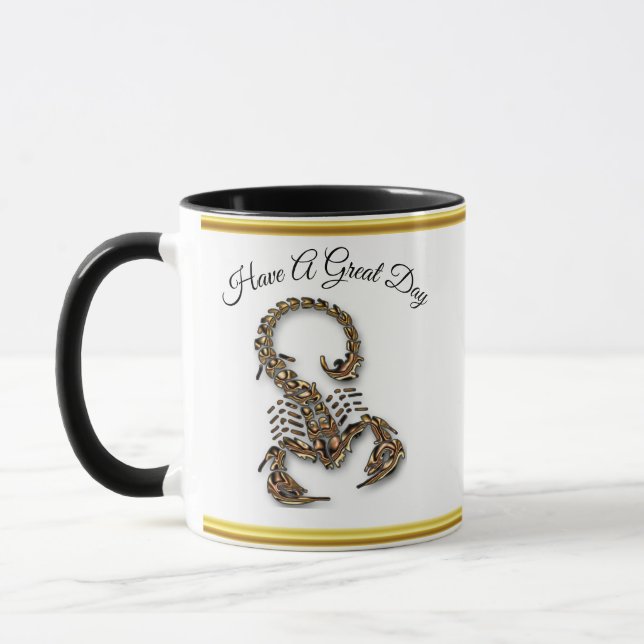 Bronze Poisonous scorpion very venomous insect Mug (Left)