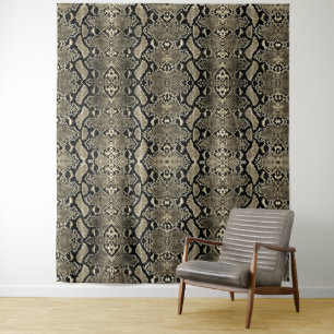 Bronze Python Exotic Snakeskin Backdrop Tapestry