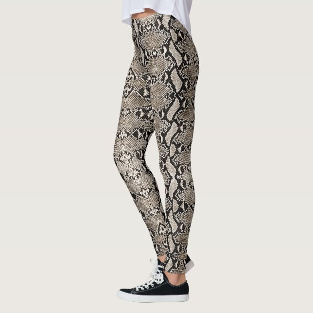 Bronze Python Snakeskin Leggings (Left)