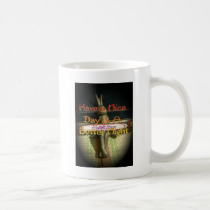 Bronze Rabbit Sculpture with Inspirational Quotes  Coffee Mug