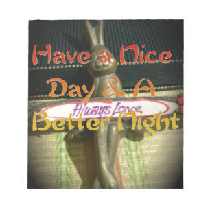 Bronze Rabbit Sculpture with Inspirational Quotes  Notepad