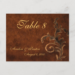 Bronze Scroll Leaf All Occasion Table Postcard