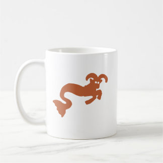 Bronze Sea Goat Zodiac Silhouette Mug