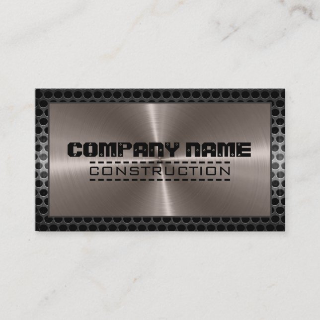 Bronze Stainless Elegant Modern Border Business Card (Front)