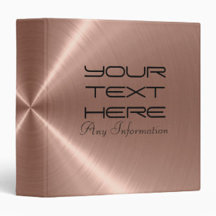 Bronze Stainless Steel Metal 3 Binder