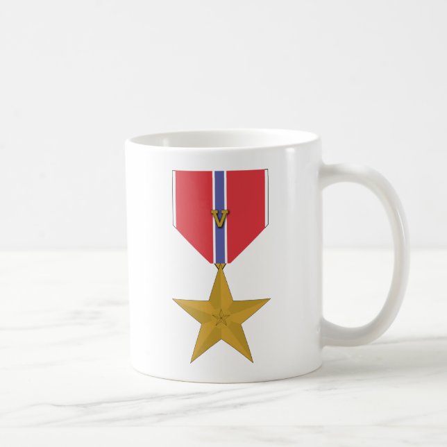 Bronze Star With V Coffee Mug (Right)