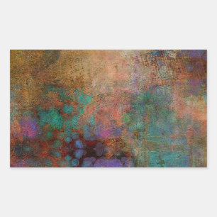 Bronze, Teal, Purple Abstract Sticker