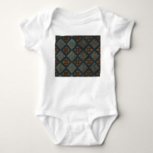 Bronze texture with carving pattern. baby bodysuit