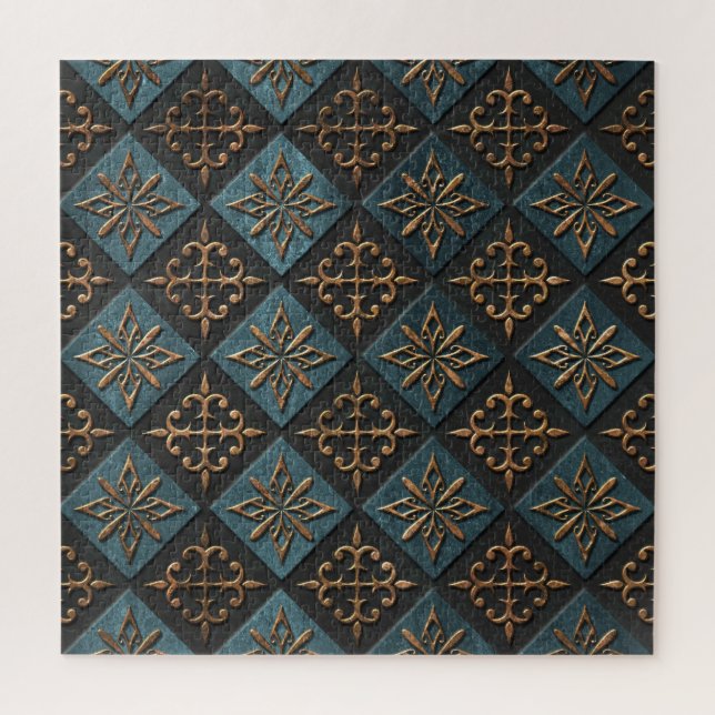 Bronze texture with carving pattern. jigsaw puzzle (Vertical)