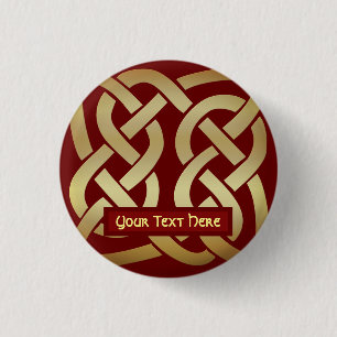 Bronze Tone Celtic Knot 1 Inch Round Button