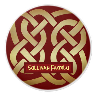 Bronze Tone Celtic Knot Ceramic Knob