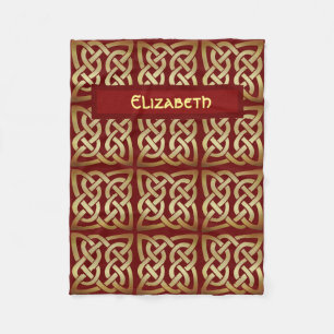 Bronze Tone Celtic Knot Fleece Blanket