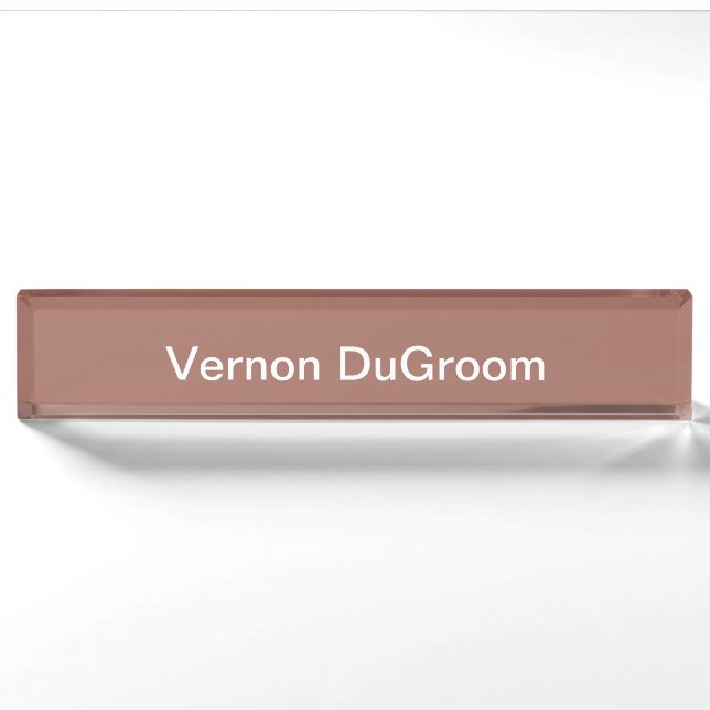 Bronze Tone Formal Colour Coordinated Nameplate (Front)
