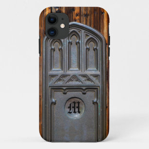 Bronze Tudor Gothic Arch Custom Monogram iPhone 11 Case