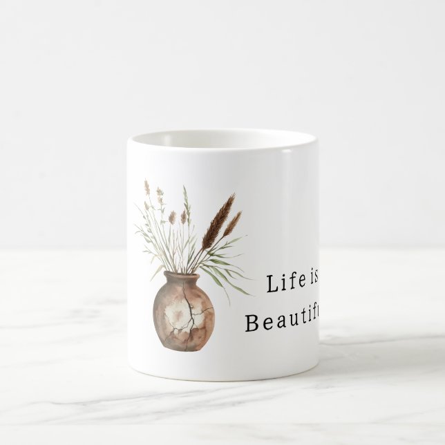 Bronze Vase Plants Coffee Mug (Center)
