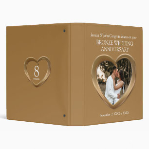 Bronze wedding anniversary 8th photo memories binder